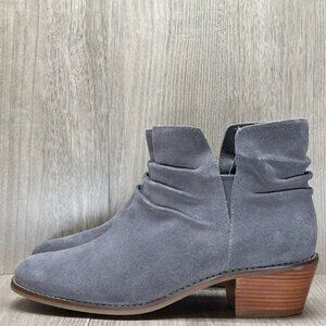Cole Haan Boots Womens 7B Alayna Slouch Ankle Booties Pull On Suede Gray W13894